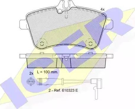 Icer 181677 - Гальмівні колодки, дискові гальма autocars.com.ua