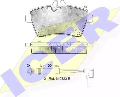 Icer 181678 - Тормозные колодки, дисковые, комплект avtokuzovplus.com.ua