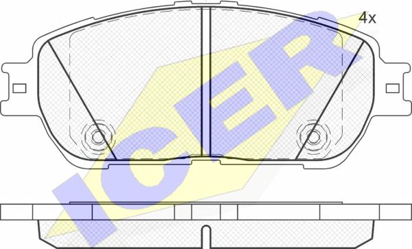Icer 181690-200 - Гальмівні колодки, дискові гальма autocars.com.ua