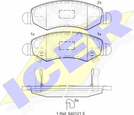 Icer 181731 - Тормозные колодки, дисковые, комплект avtokuzovplus.com.ua