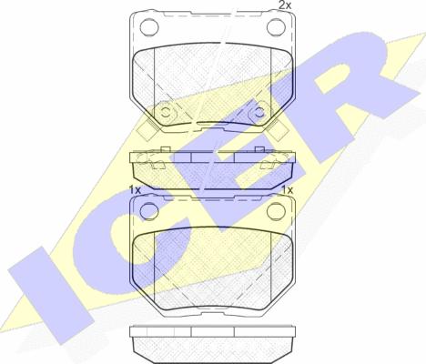 Icer 181749-200 - Тормозные колодки, дисковые, комплект avtokuzovplus.com.ua