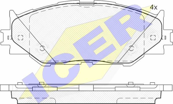 Icer 181750 - Гальмівні колодки, дискові гальма autocars.com.ua