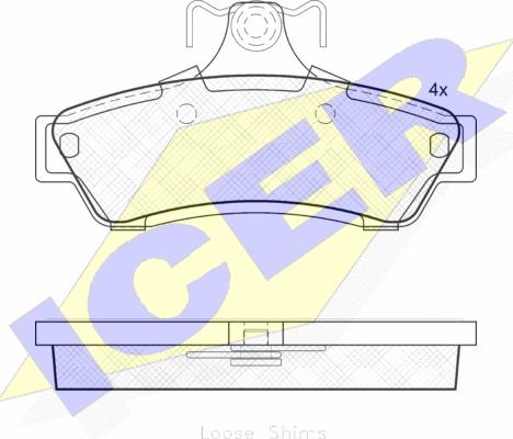 Icer 181753 - Гальмівні колодки, дискові гальма autocars.com.ua