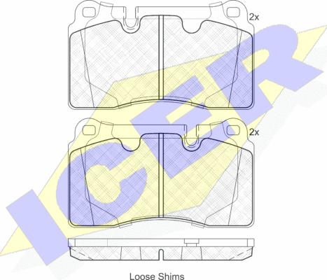 Icer 181790 - Тормозные колодки, дисковые, комплект avtokuzovplus.com.ua