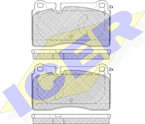 Icer 181791-203 - Гальмівні колодки, дискові гальма autocars.com.ua