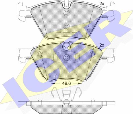 Icer 181795 - Гальмівні колодки, дискові гальма autocars.com.ua