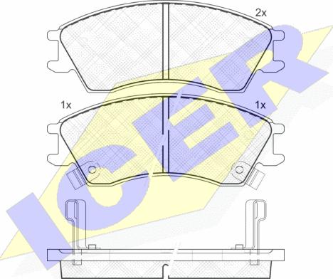 Icer 181797 - Гальмівні колодки, дискові гальма autocars.com.ua