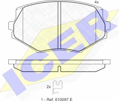 Icer 181818 - Гальмівні колодки, дискові гальма autocars.com.ua