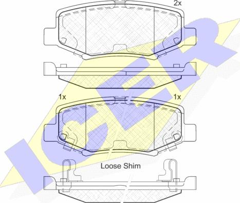 Icer 181909-203 - Гальмівні колодки, дискові гальма autocars.com.ua