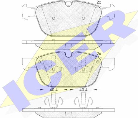 Icer 181920 - Тормозные колодки, дисковые, комплект autodnr.net