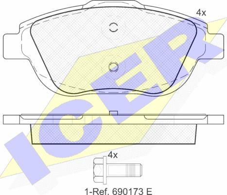 Icer 181925 - Гальмівні колодки, дискові гальма autocars.com.ua