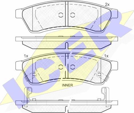 Icer 181930 - Гальмівні колодки, дискові гальма autocars.com.ua