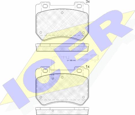 Icer 181932 - Гальмівні колодки, дискові гальма autocars.com.ua