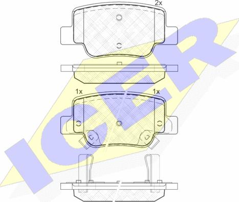 Icer 181945 - Гальмівні колодки, дискові гальма autocars.com.ua