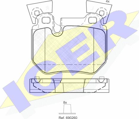 Icer 181965 - Тормозные колодки, дисковые, комплект avtokuzovplus.com.ua