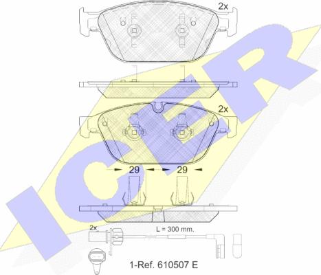 Icer 181994 - Гальмівні колодки, дискові гальма autocars.com.ua