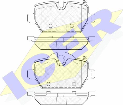 Icer 182008 - Тормозные колодки, дисковые, комплект avtokuzovplus.com.ua