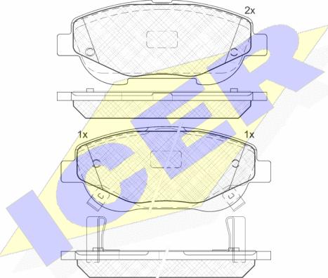 Icer 182022 - Гальмівні колодки, дискові гальма autocars.com.ua