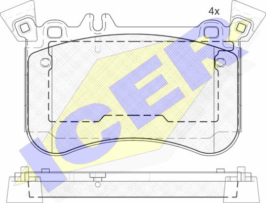 Icer 182042-203 - Гальмівні колодки, дискові гальма autocars.com.ua