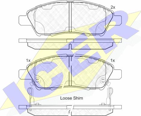 Icer 182073 - Гальмівні колодки, дискові гальма autocars.com.ua