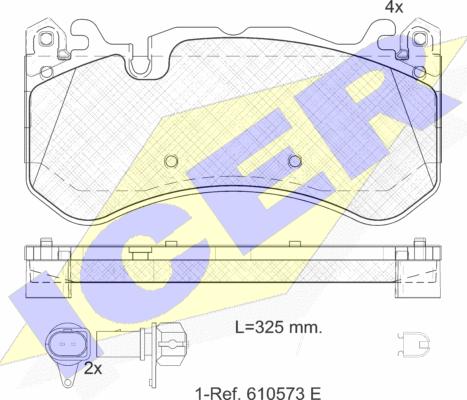 Icer 182079-203 - Гальмівні колодки, дискові гальма autocars.com.ua