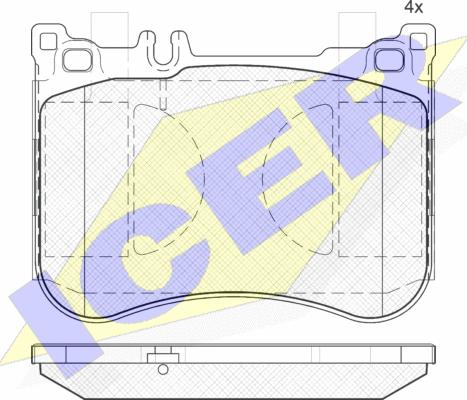 Icer 182080 - Гальмівні колодки, дискові гальма autocars.com.ua