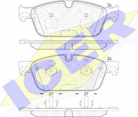 Icer 182105 - Тормозные колодки, дисковые, комплект avtokuzovplus.com.ua