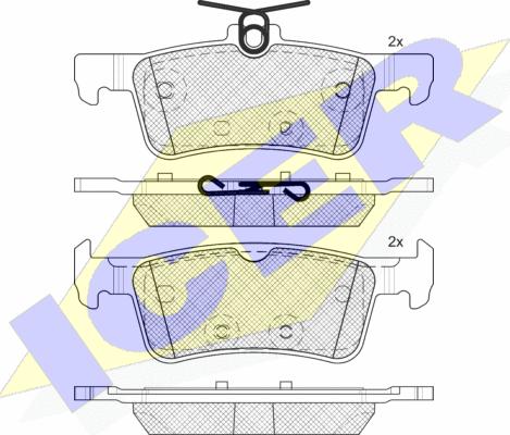 Icer 182174-200 - Тормозные колодки, дисковые, комплект avtokuzovplus.com.ua