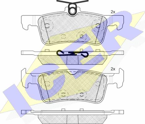 Icer 182174-208 - Гальмівні колодки, дискові гальма autocars.com.ua