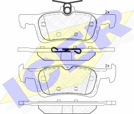 Icer 182174 - Тормозные колодки, дисковые, комплект avtokuzovplus.com.ua