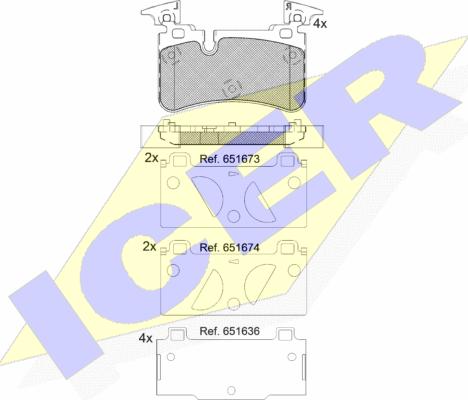 Icer 182209 - Тормозные колодки, дисковые, комплект avtokuzovplus.com.ua