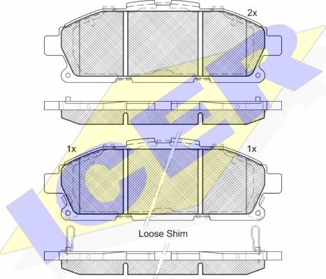 Icer 182210 - Гальмівні колодки, дискові гальма autocars.com.ua