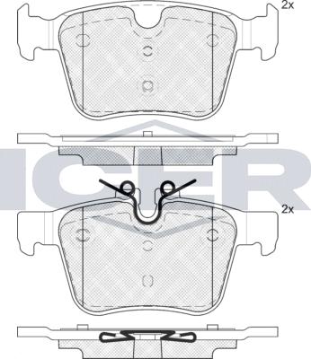 Icer 182232-200 - Тормозные колодки, дисковые, комплект avtokuzovplus.com.ua