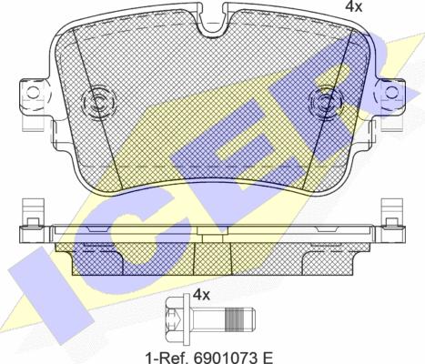 Icer 182248 - Гальмівні колодки, дискові гальма autocars.com.ua