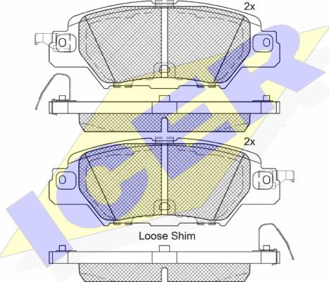 Icer 182258 - Гальмівні колодки, дискові гальма autocars.com.ua