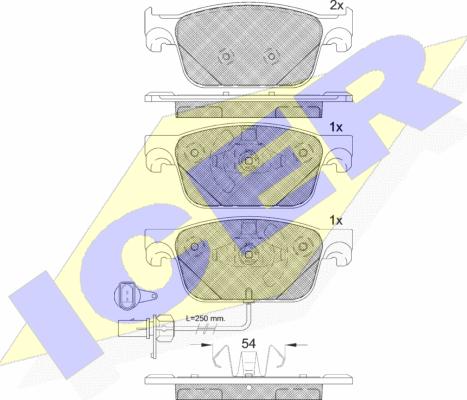 Icer 182270 - Тормозные колодки, дисковые, комплект avtokuzovplus.com.ua