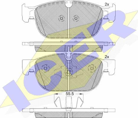 Icer 182272 - Тормозные колодки, дисковые, комплект avtokuzovplus.com.ua