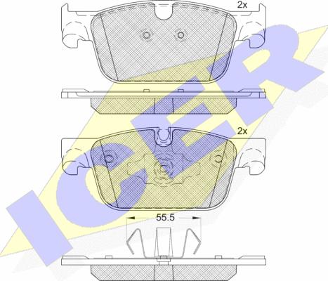 Icer 182276 - Тормозные колодки, дисковые, комплект avtokuzovplus.com.ua