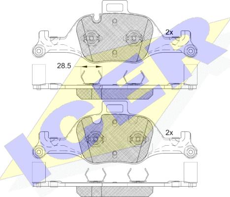 Icer 182291 - Гальмівні колодки, дискові гальма autocars.com.ua