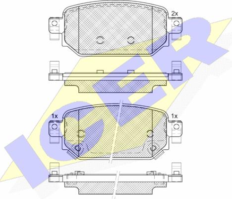 Icer 182300 - Гальмівні колодки, дискові гальма autocars.com.ua