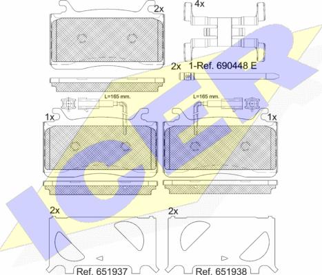 Icer 182310 - Гальмівні колодки, дискові гальма autocars.com.ua