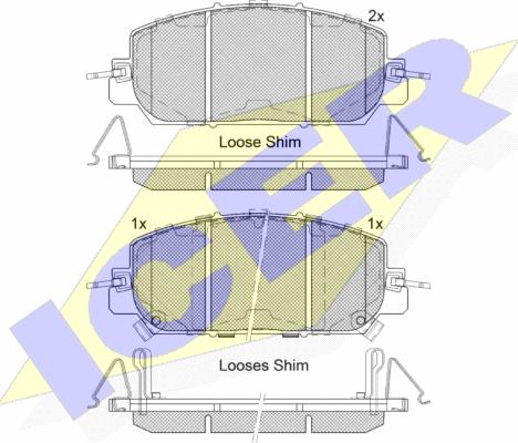 Icer 182322 - Гальмівні колодки, дискові гальма autocars.com.ua