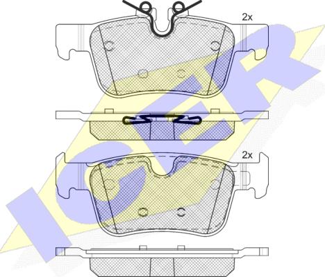 Icer 182327 - Гальмівні колодки, дискові гальма autocars.com.ua