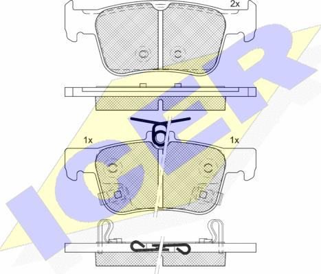 Icer 182339 - Тормозные колодки, дисковые, комплект avtokuzovplus.com.ua