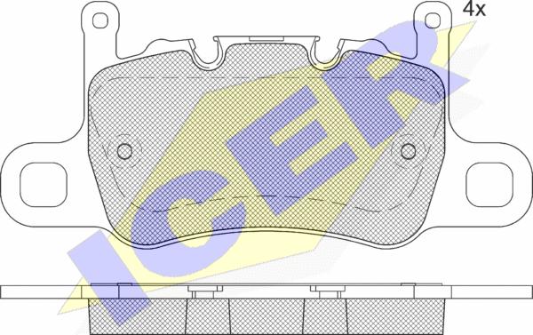 Icer 182348 - Тормозные колодки, дисковые, комплект autodnr.net