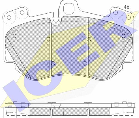 Icer 182349-208 - Тормозные колодки, дисковые, комплект avtokuzovplus.com.ua