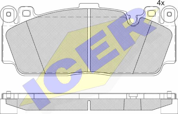 Icer 182358 - Комплект гальмівних колодок дискових autocars.com.ua