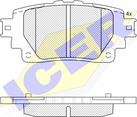 MGA MGA1382 - Гальмівні колодки, дискові гальма autocars.com.ua