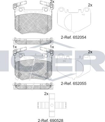 Icer 182396 - Гальмівні колодки, дискові гальма autocars.com.ua