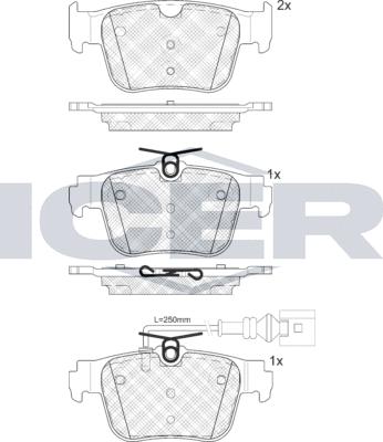 Icer 182410-203 - Тормозные колодки, дисковые, комплект autodnr.net